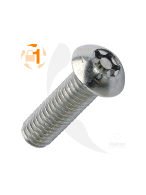 vis de sécurité M4x20mm, 100 pièces, niveau 1 à tête 6 lobes, acier inoxydable