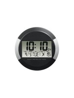 Hama Wanduhr DCF Funkuhr, black -grey, 24.5x2.6 cm (DxT), with Batterie
