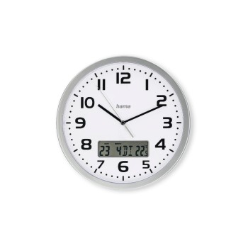 Hama Horloge murale Moorea Ø 30 cm, Argenté Hama Horloge murale Moorea Ø 30 cm, Argenté