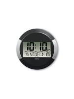 Hama Wanduhr FunkoderTischuhrIschia,black , digital, DCF, Temperaturanzeige