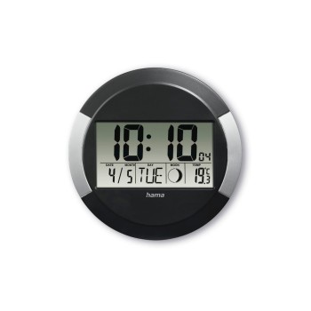 Hama Horloge murale Ischia Ø 24.5 cm, Noir/Argenté Hama Horloge murale Ischia Ø 24.5 cm, Noir/Argenté