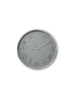 Hama Wanduhr Korsika, silver-grey, ohne Ticken, D: 30 cm