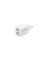 Hama Chargeur mural USB Gan charger 2x USBC 40 W Blanc