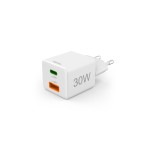 Hama Chargeur mural USB Gan charger USB-A USB-C 30 W Blanc