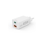 Hama Chargeur mural USB Gan charger USB-A USB-C 45 W Blanc