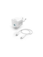 Hama Chargeur Câble de charge Lightning, PD 20 W, 1 m, blanc