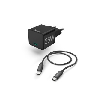 Hama Chargeur Rapide USB-C Mini 25 W 1 m noir avec câble de charge Hama Chargeur Rapide USB-C Mini 25 W 1 m noir avec câble de charge