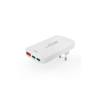 Hama Chargeur 2x USB-C 1x USB-A plat PD 65 W blanc Hama Chargeur 2x USB-C 1x USB-A plat PD 65 W blanc