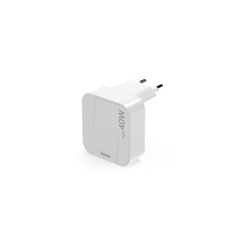 Hama Chargeur rapide GaN 2x USB-C PD 40 W Blanc Hama Chargeur rapide GaN 2x USB-C PD 40 W Blanc