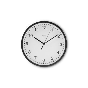Hama Wanduhr Elba,, Ø 25 cm, ohne Ticken, black 