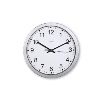 Hama Wanduhr Mallorca,, Ø 30 cm, silver