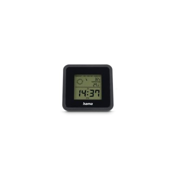 Hama Thermometer und Hygrometer Borneo, digital, für innen, Schwarz