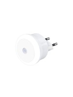 Hama Basique LED, avec prise et capteur crépusculaire, blanc
