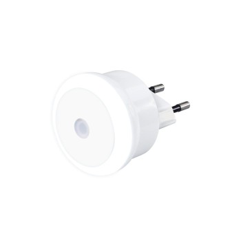 Hama Basique LED, avec prise et capteur crépusculaire, blanc