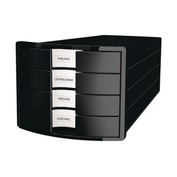 HAN Schubladenbox IMPULS A4, 4 geschlossene Schubladen, black  HAN Schubladenbox IMPULS A4, 4 geschlossene Schubladen, black