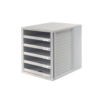 HAN Schubladenbox SCHRANK-Set A4, 5 offene Schubladen, lichtgrau HAN Schubladenbox SCHRANK-Set A4, 5 offene Schubladen, lichtgrau