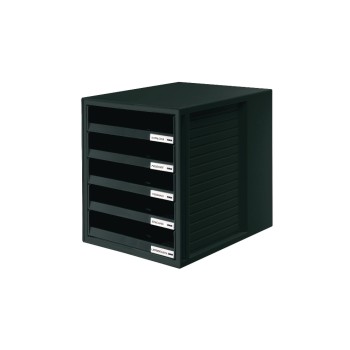 HAN Schubladenbox SCHRANK-Set A4, 5 offene Schubladen, black  HAN Schubladenbox SCHRANK-Set A4, 5 offene Schubladen, black