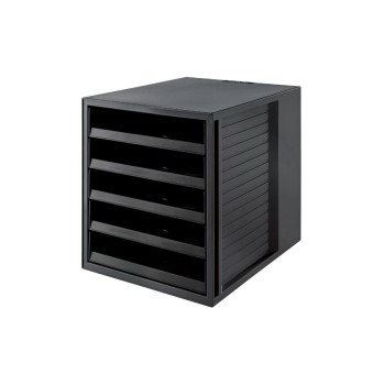 HAN Schubladenbox SCHRANK-Set A4, 5 offene Schubladen, öko-black  HAN Schubladenbox SCHRANK-Set A4, 5 offene Schubladen, öko-black