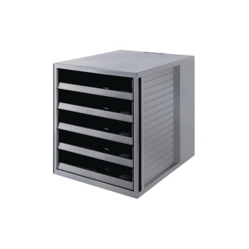 HAN Schubladenbox SCHRANK-Set A4, 5 offene Schubladen, öko-grey HAN Schubladenbox SCHRANK-Set A4, 5 offene Schubladen, öko-grey