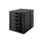 HAN Schubladenbox SYSTEMBOX KARMA A4, 5 geschlossene Schubladen, öko-black 