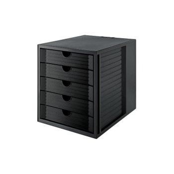 HAN Schubladenbox SYSTEMBOX KARMA A4, 5 geschlossene Schubladen, öko-black  HAN Schubladenbox SYSTEMBOX KARMA A4, 5 geschlossene Schubladen, öko-black