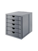 HAN Schubladenbox SYSTEMBOX KARMA A4, 5 geschlossene Schubladen, öko-grey