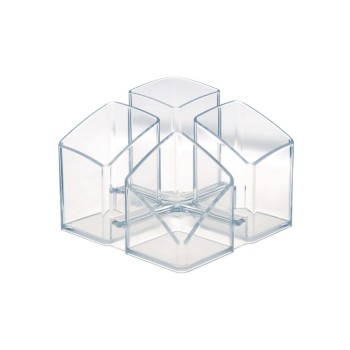 HAN Stifteköcher SCALA, 4 Fächer, transparent-glaskalr HAN Stifteköcher SCALA, 4 Fächer, transparent-glaskalr