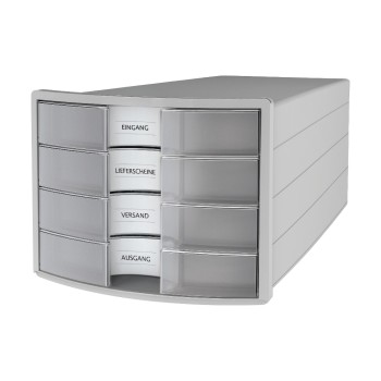 HAN Schubladenbox IMPULS A4/C4, 4 geschlossene Schubladen, glasklar HAN Schubladenbox IMPULS A4/C4, 4 geschlossene Schubladen, glasklar