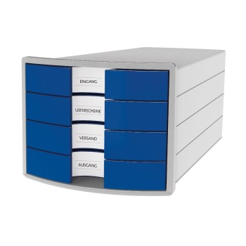HAN Schubladenbox IMPULS A4/C4, 4 geschlossene Schubladen, blue HAN Schubladenbox IMPULS A4/C4, 4 geschlossene Schubladen, blue