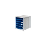 HAN Schubladenbox SCHRANK-SET A4, 5 offene Schubladen, blau