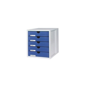 HAN Schubladenbox SYSTEM A4, 5 geschlossene Schubladen, blue HAN Schubladenbox SYSTEM A4, 5 geschlossene Schubladen, blue