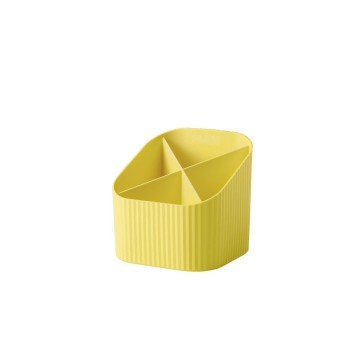 HAN Stifteköcher Re-LOOP, 4 Fächer, recyceltes Material, yellow HAN Stifteköcher Re-LOOP, 4 Fächer, recyceltes Material, yellow