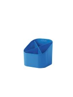 HAN Stifteköcher Re-LOOP, 4 Fächer, recyceltes Material, blue