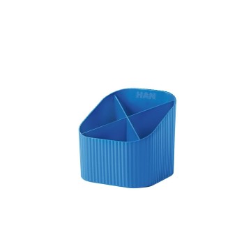 HAN Stifteköcher Re-LOOP, 4 Fächer, recyceltes Material, blue HAN Stifteköcher Re-LOOP, 4 Fächer, recyceltes Material, blue
