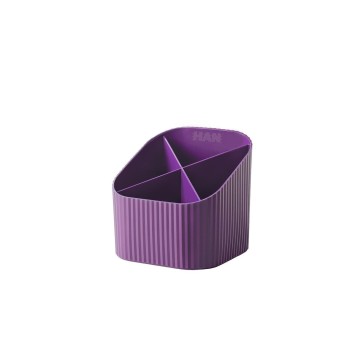 HAN Stifteköcher Re-LOOP, 4 Fächer, recyceltes Material, lila HAN Stifteköcher Re-LOOP, 4 Fächer, recyceltes Material, lila