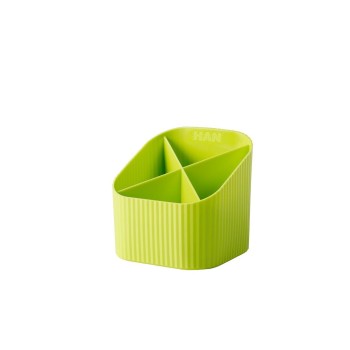 HAN Stifteköcher Re-LOOP, 4 Fächer, recyceltes Material, lemon HAN Stifteköcher Re-LOOP, 4 Fächer, recyceltes Material, lemon