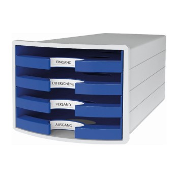 HAN Schubladenbox IMPULS, A4/C4, 4 offene Schubladen blue HAN Schubladenbox IMPULS, A4/C4, 4 offene Schubladen blue