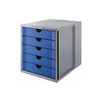 HAN Schubladenbox KARMA, A4, 5 geschl. Schubladen blue HAN Schubladenbox KARMA, A4, 5 geschl. Schubladen blue