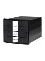HAN Schubladenbox IMPULS, A4/C4, 4 geschl. Schubladen, black 