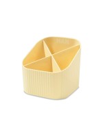 HAN Stifteköcher Re-X-LOOP, 4 Fächer, recyceltes Material, pastell yellow