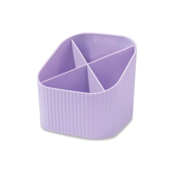 HAN Stifteköcher Re-X-LOOP, 4 Fächer, recyceltes Material, pastell lila HAN Stifteköcher Re-X-LOOP, 4 Fächer, recyceltes Material, pastell lila