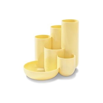 HAN Stifteköcher Campus, 5 Röhre, pastell yellow HAN Stifteköcher Campus, 5 Röhre, pastell yellow