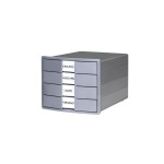 HAN Schubladenbox IMPULS KARMA, 4 Schubladen, 80-100% recycelt, grau