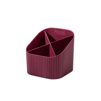 HAN Stifteköcher KARMA, 4 Fächer, recyceltes Material, red HAN Stifteköcher KARMA, 4 Fächer, recyceltes Material, red