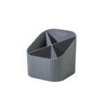 HAN Stifteköcher KARMA, 4 Fächer, recyceltes Material, grau