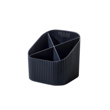 HAN Stifteköcher KARMA, 4 Fächer, recyceltes Material, black  HAN Stifteköcher KARMA, 4 Fächer, recyceltes Material, black