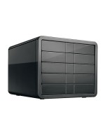 HAN Schubladenbox Smart-Line schwarz, 5 Schubladen geschlossen