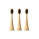 happybrush Aufsteckbürste Bambus, 3 Stück, for Schallzahnbürste V3