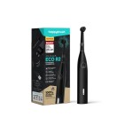 happybrush Elektrische Zahnbürste ECO R2, Starterkit, Rundkopf, Allblack