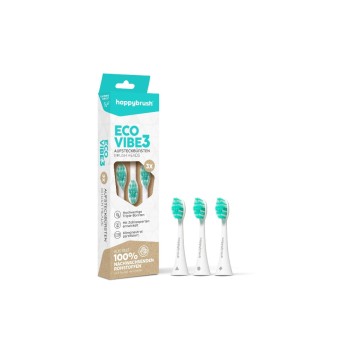 happybrush Aufsteckbürsten Eco Vibe 3+, 3 Stk. SuperClean, white happybrush Aufsteckbürsten Eco Vibe 3+, 3 Stk. SuperClean, white
